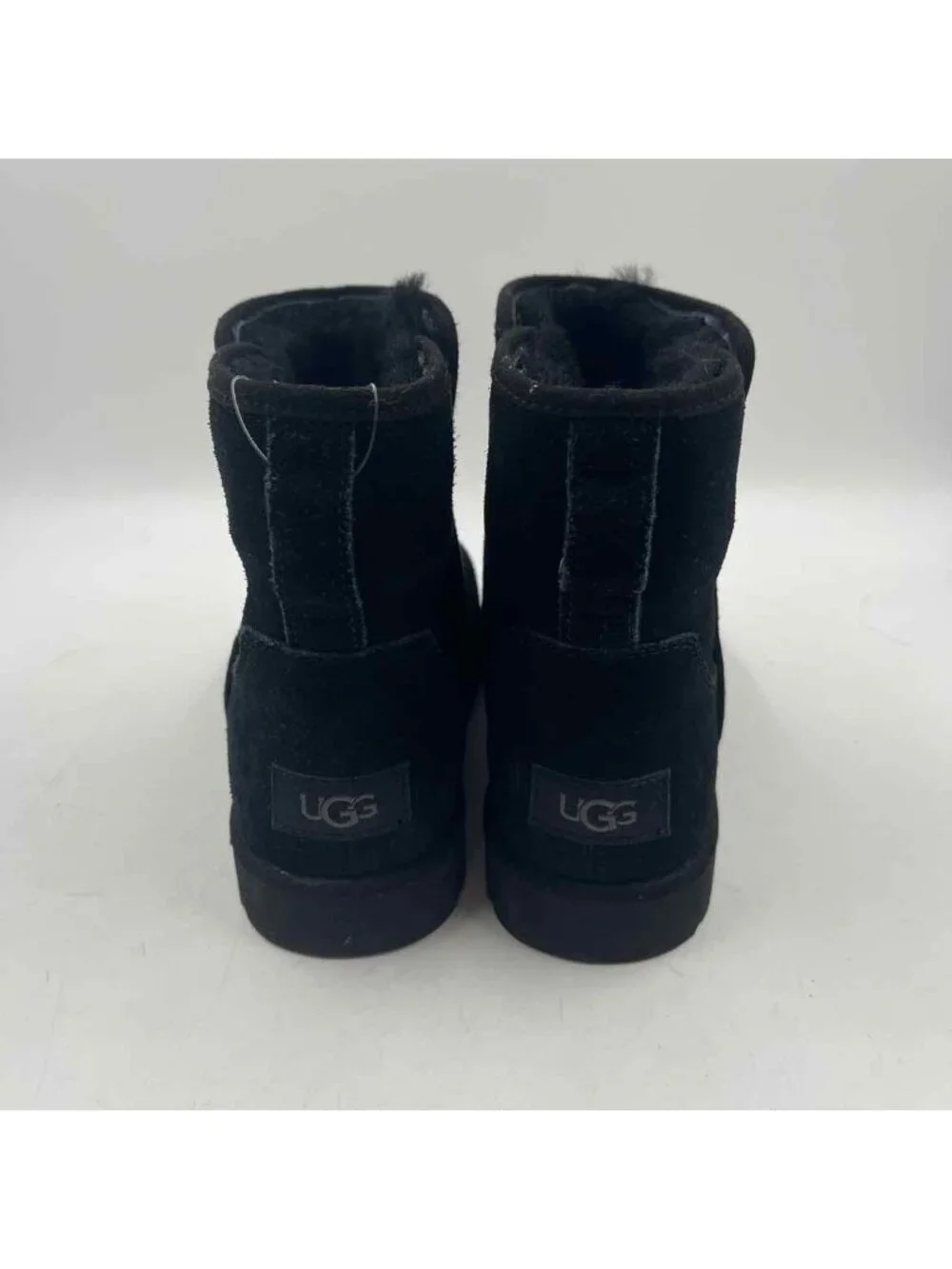 Ugg Low Suede Size 6 Black Solid Boots Women's Sherpa
